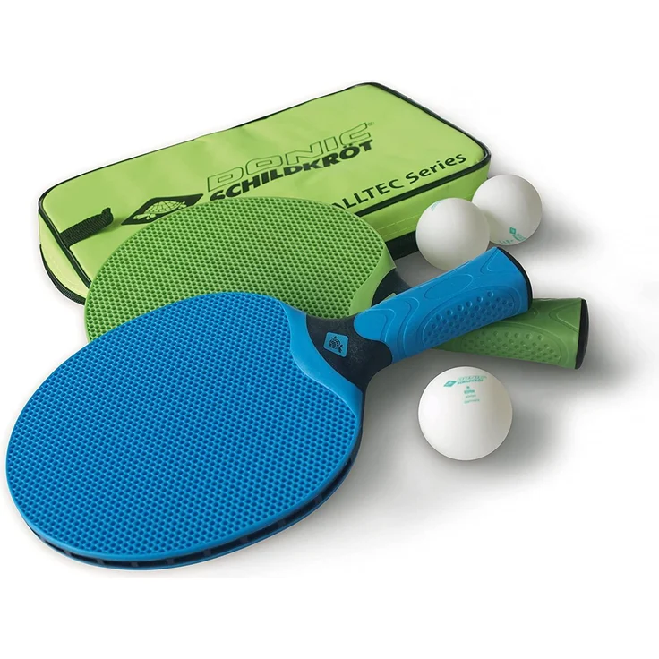 Donic-Schildkröt Outdoor Tischtennis-Set Alltec Hobby (2 Kunststoffschläger, wetterfest robust abwaschbar, 3 Bälle, wertige Tasche), 788648 – Bild 8