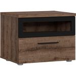 Forte Möbel Jacky Schlammeiche Nb. / schwarz Nachtkommode Nachtkonsole Beistelltisch