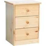 Erst-Holz 90.20-K03 Elke Nachttisch Kiefer massiv 3 Schubläden