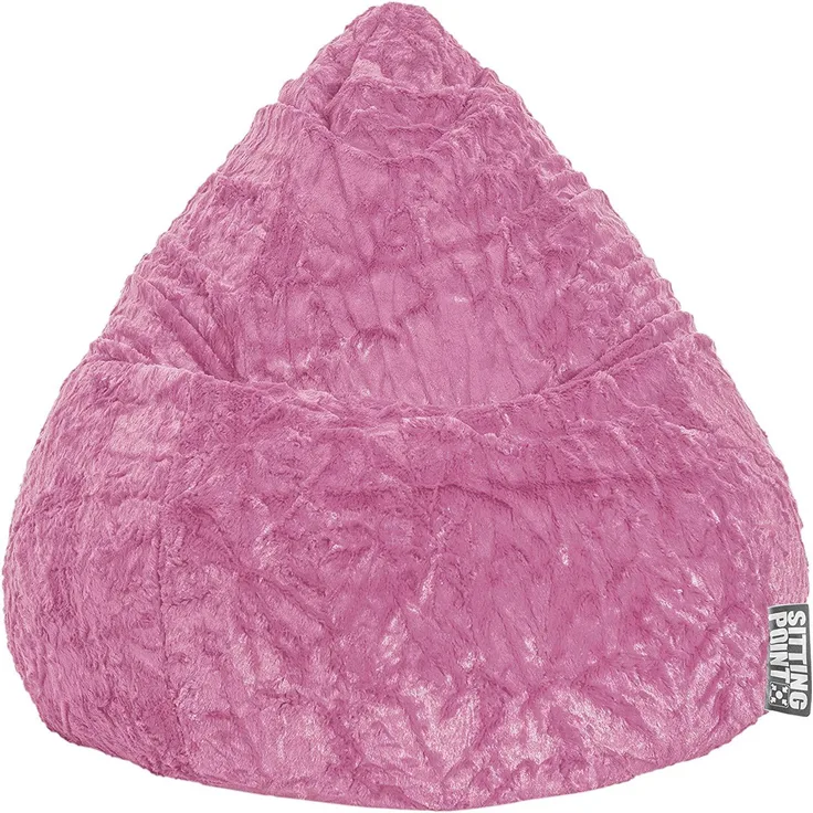 Magma-Heimtex 2826152 Sitzsack XL Fluffy, 70x110cm, 220Liter, Polystyrolfllung, Original Knauf, Farbe pink