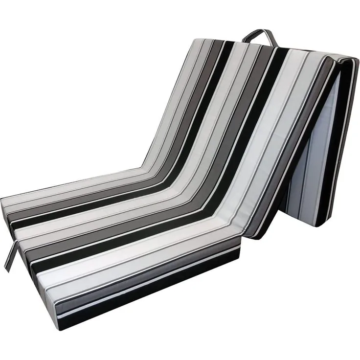 VitaliSpa 'Triopac' Klappmatratze/Reisebett 70x190 cm, Schwarz/Weiß