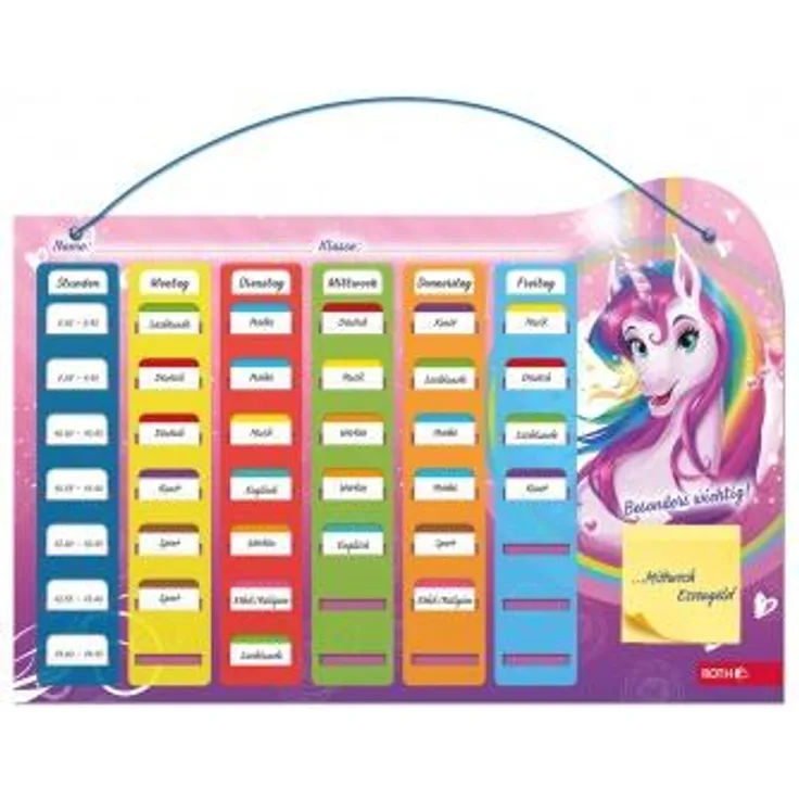 Stundenplan - Steck-Fix - Einhorn