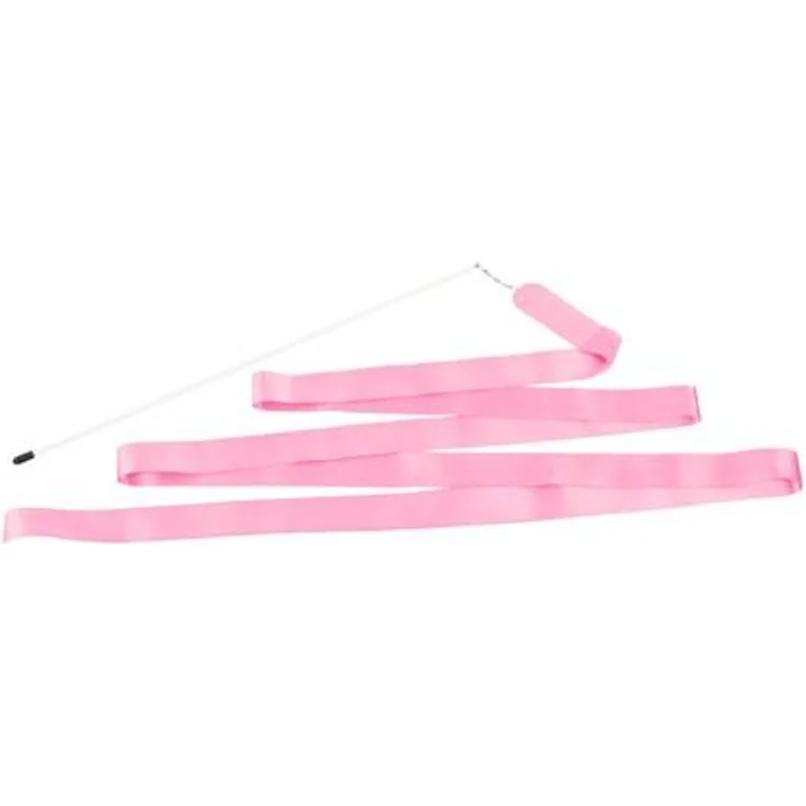 Gymnastikband Tanzband Turnband Rhythmikband Wirbelband Schwungband mit Stab 4 m, Pink