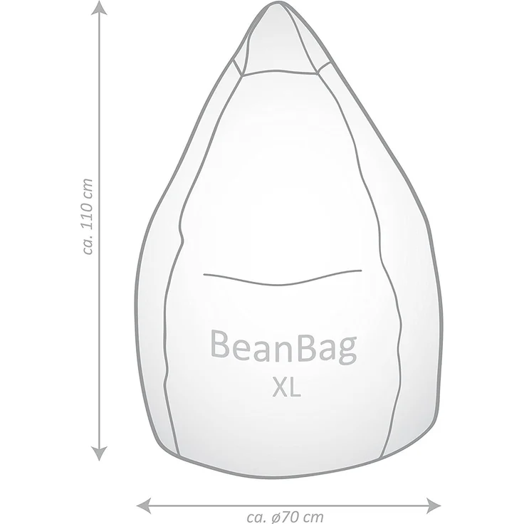 SITTING POINT only by MAGMA Sitzsack Fluffy XL ca. 220 Liter türkis – Bild 3