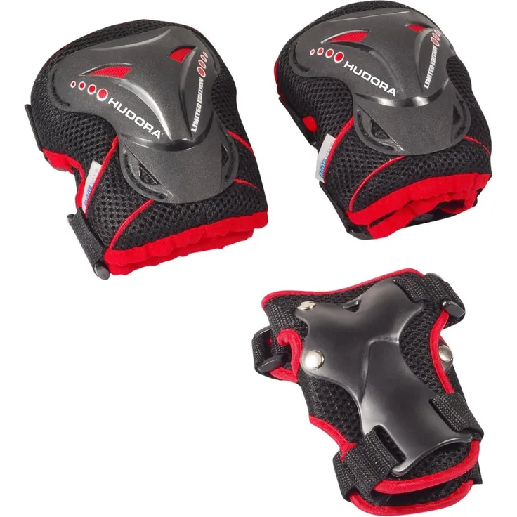Hudora Protektorenset Grant Gr. L schwarz/rot (83316)