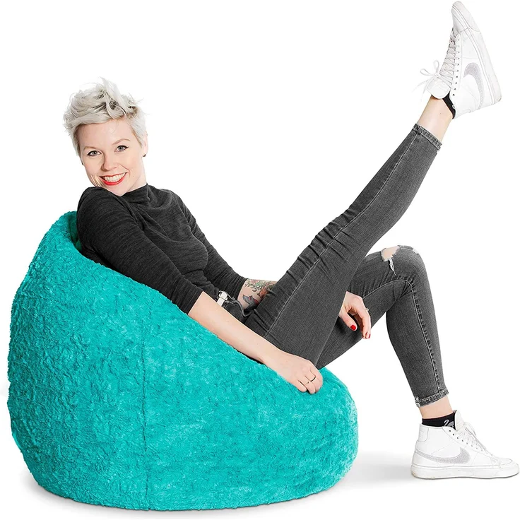 SITTING POINT only by MAGMA Sitzsack Fluffy XL ca. 220 Liter türkis – Bild 5