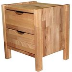 Betten-ABC Bubema Commodino Duo Nachttisch, Kernbuche massiv, Natur geölt mit Bioöl, mit Zwei Schubladen