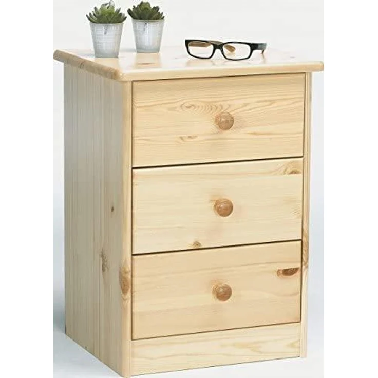 Erst-Holz 90.20-K03 Elke Nachttisch Kiefer massiv 3 Schubläden – Bild 2
