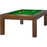 Billardtisch & Esstisch Olivia walnuss 8 ft. inkl. Tischplatte Yellow Green