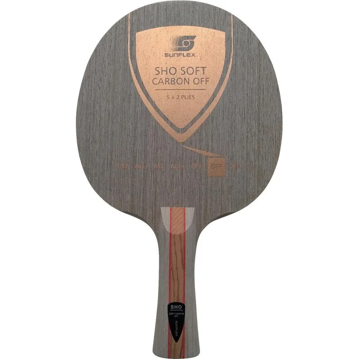 Sunflex SHO Soft Carbon Off Tischtennis-Holz, anatomischer Griff | Tischtennis Tischtennisequipment Tischtennisausrüstung Ausrüstung