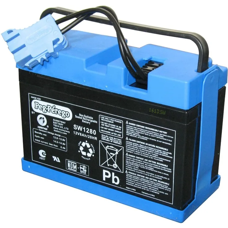 Peg Perego Official 12V 8AH Replacement Rechargeable Battery