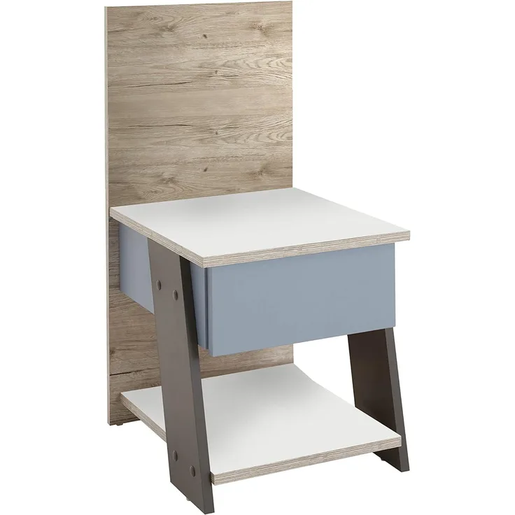 FMD furniture Nachtkonsole, Spanplatte, Sandeiche/farbig, ca. 34 x 70 x 39 cm