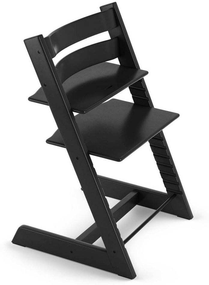 Stokke 'Tripp Trapp' Hochstuhl, black, höhenverstellbar, Buche massiv, bis 110 kg