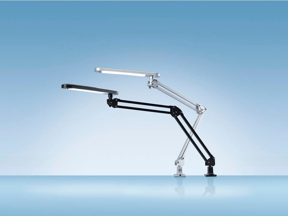 Hansa LED-Tischleuchte 4 Stars, mit Klemme, silber