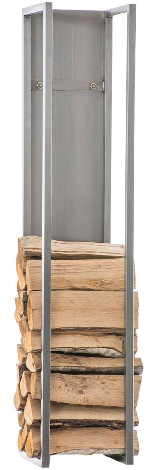 CLP Kaminholzständer Spark,edelstahl 140 cm