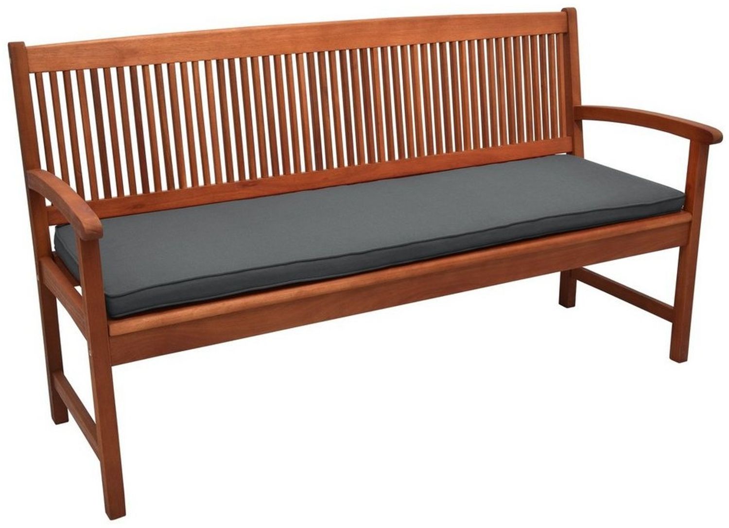 Beautissu Bankauflage Loft BK Graphitgrau, 100 x 48 x 5 cm