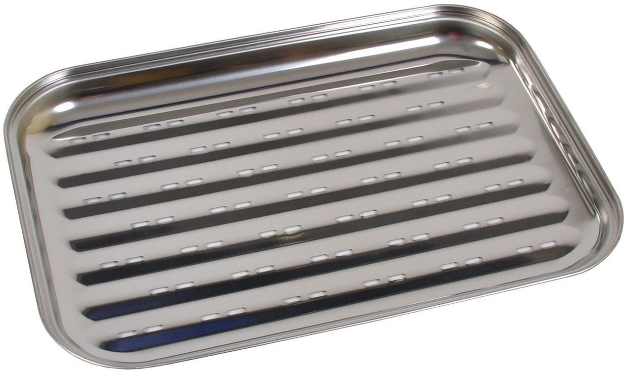 Edelstahl Grillschale, BBQ Grillzubehör, 35x24cm , 1x Grillschale