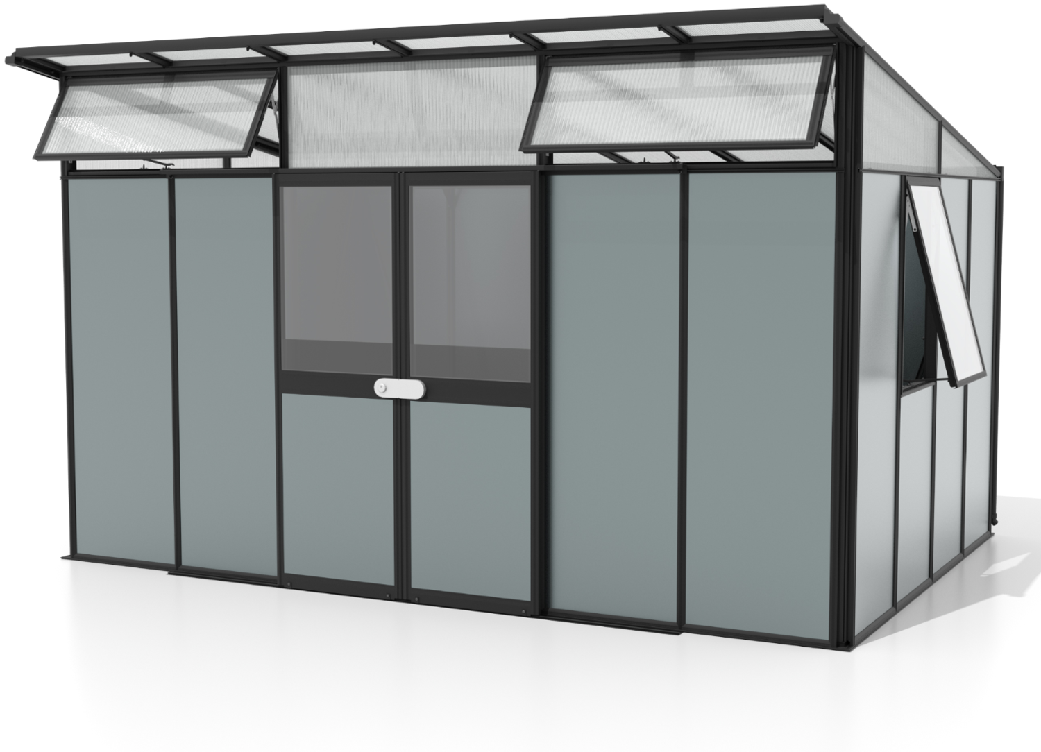 Vitavia Gerätehaus "Kosmos", schwarz / salbei grün, 11,5 m²