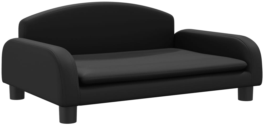 vidaXL Kindersofa Schwarz 70x45x30 cm Kunstleder 3196363