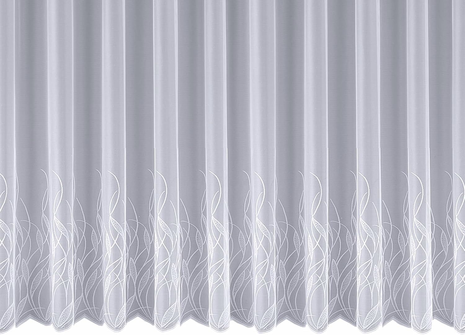 Sehlbach Gardine Jacquard Ornamente weiß 300 x 145 cm