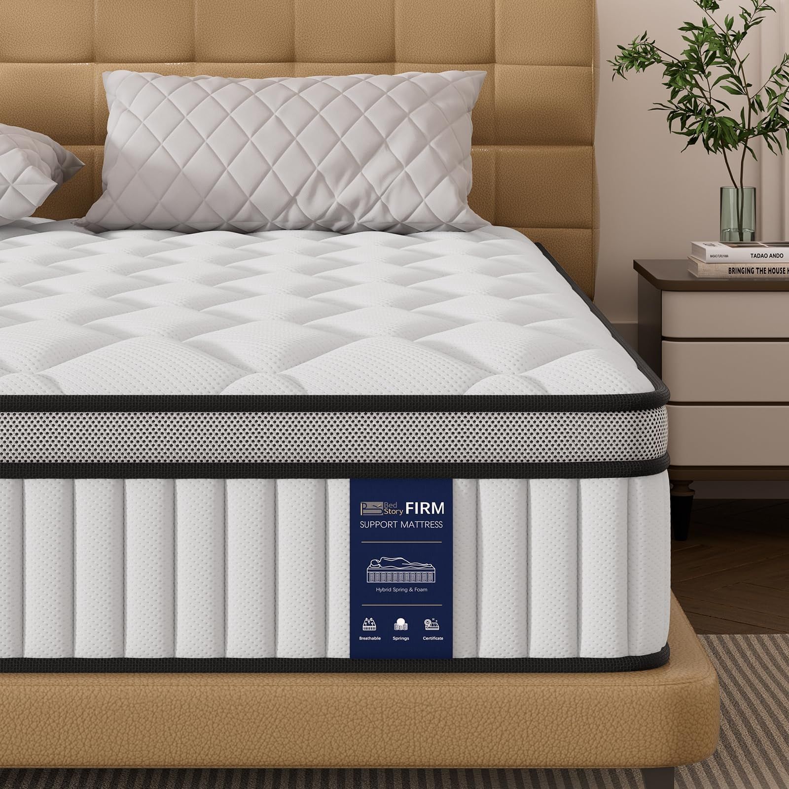 BedStory Matratze 140x200 cm,Taschenfederkernmatratze Höhe 26cm,Orthopädische Matratze mit Komfortschaum H3&H4 Härtegrad,Federkernmatratze für Erwachsene Öko-Tex Zertifiziert & CertiPUR Zertifiziert