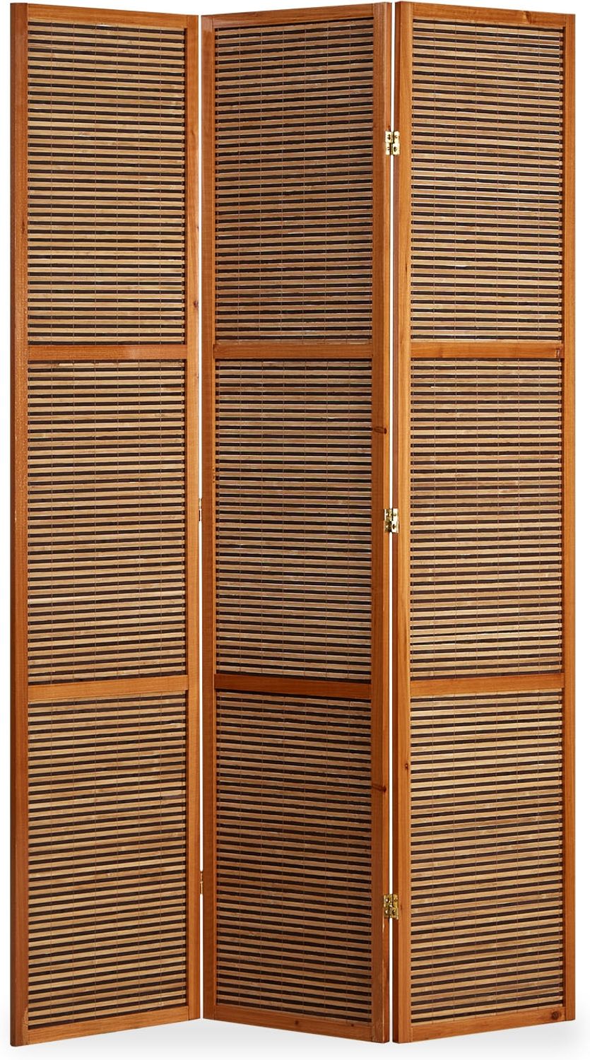 Raumteiler Höhe 2 m, Holz Braun, 200x130 cm