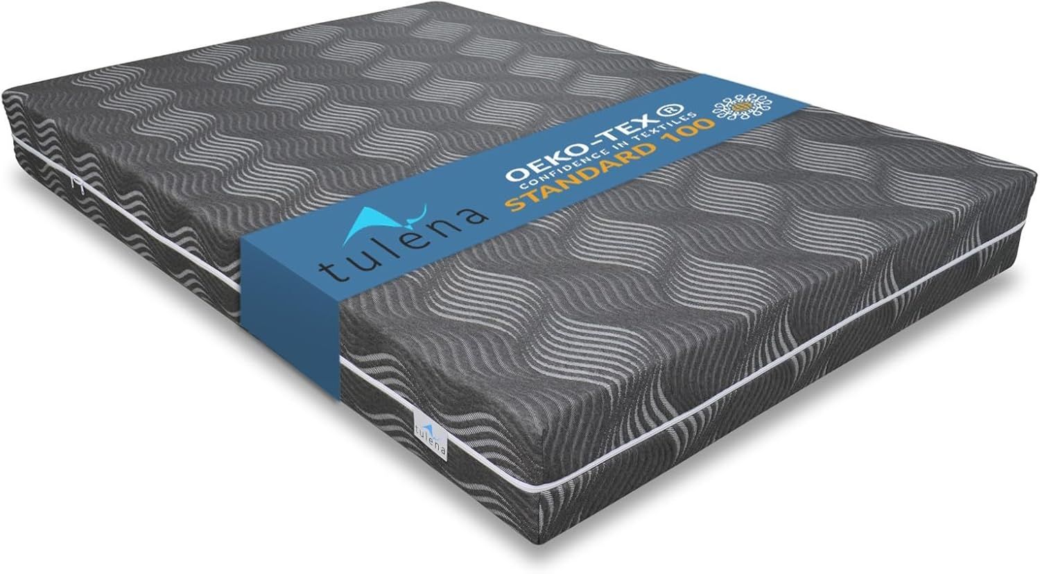 Matratzenersatzbezug Viscose mit Reißverschluss - Ersatz Bezug, TULENA, Größe 80x200, 14-16cm Hoch, Viskose Anthrazit, Öko-Tex zertifiziert