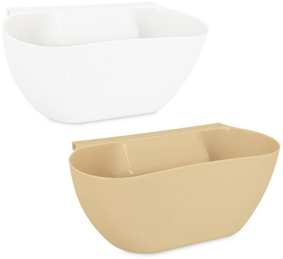 Navaris Mülleimer 2x Auffangschale für Küchenabfälle - 2er Set in mint und weiß