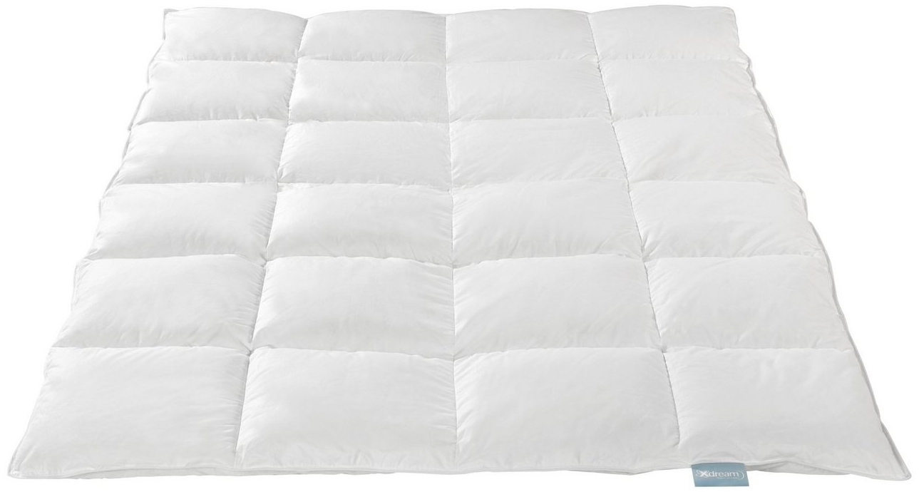 XDREAM Daunenbettdecke Nature Daunendecke, 135x200 cm und weitere Größen, Füllung: 90% Daunen, 10% Federn, Bezug: 100% Baumwolle, alle Wärmeklassen, Sommer oder Winter