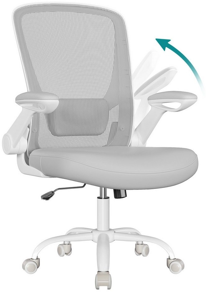 SONGMICS Bürostuhl Schreibtischstuhl, atmungsaktive Netzbespannung, Wippfunktion