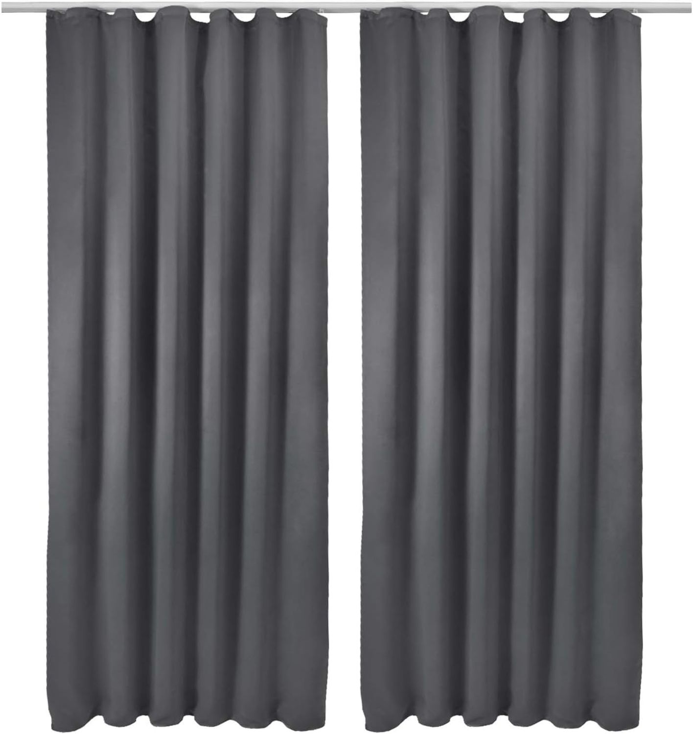 Beautissu Vorhang Amelie Nora, 2er Set Kräuselband Verdunkelungsvorhang 140x245 cm