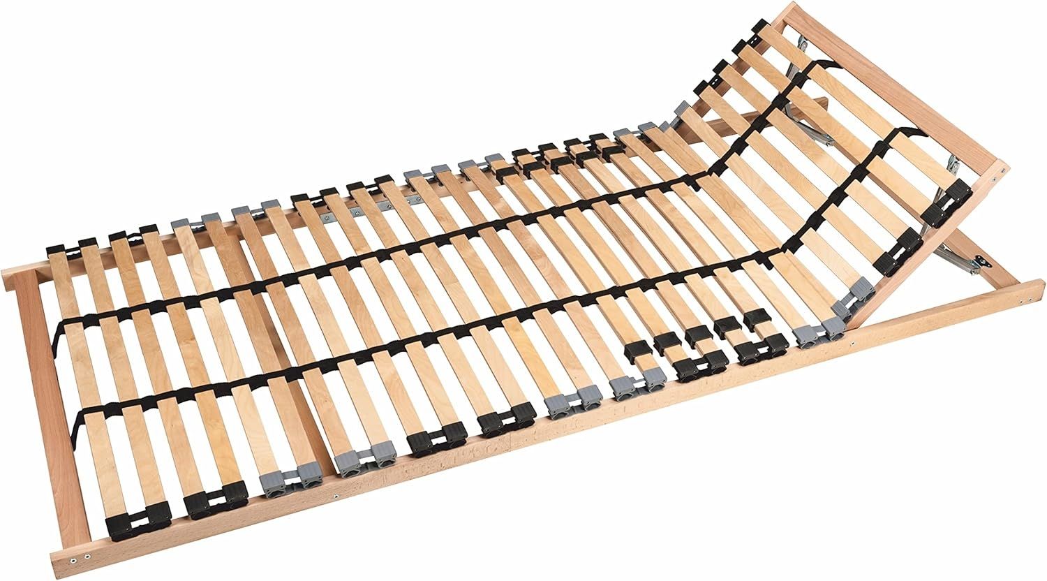 TAURO 22914 7 Zonen Lattenrost, 90x200 cm, Geeignet für alle Matratzen, Kopfteil verstellbar, Komfort Lattenrost mit 28 Leisten