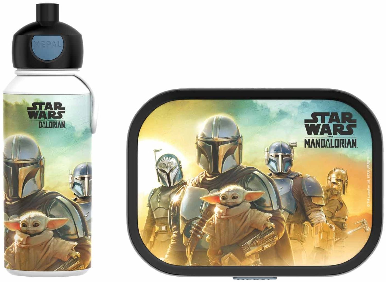 Mepal 'Campus' Lunch-Set mit Pop-up Trinkflasche & Lunch Box, Kunststoff Star Wars, 400 ml / 750 ml