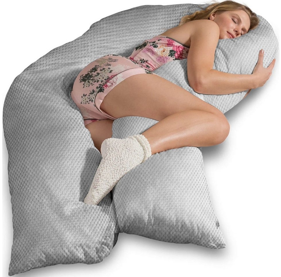 Traumreiter Seitenschläferkissen Traumreiter U Visco Kissen mit Bezug Velour Deluxe