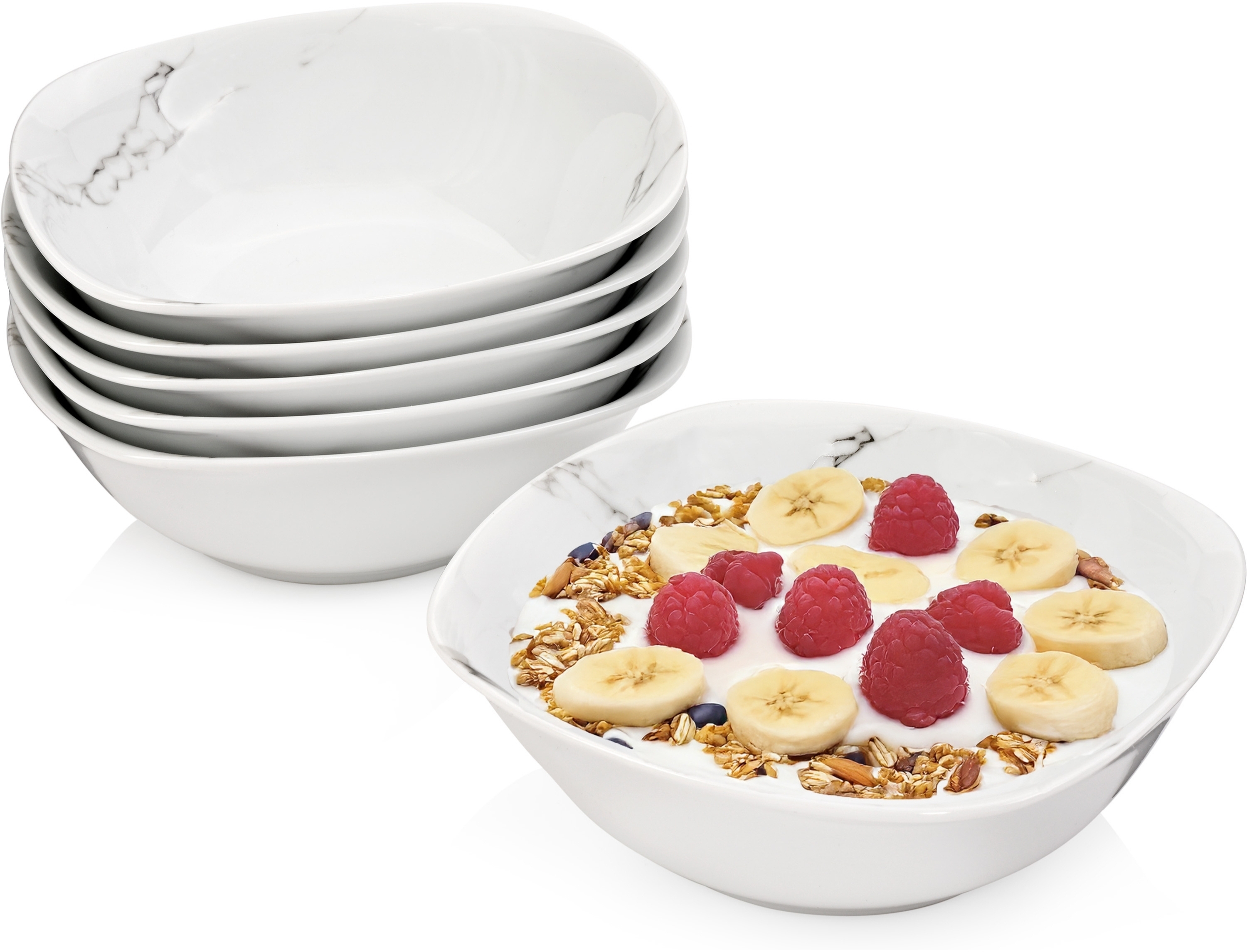 SÄNGER Müslischalen Set Bilgola Marmor Design 6 teilig