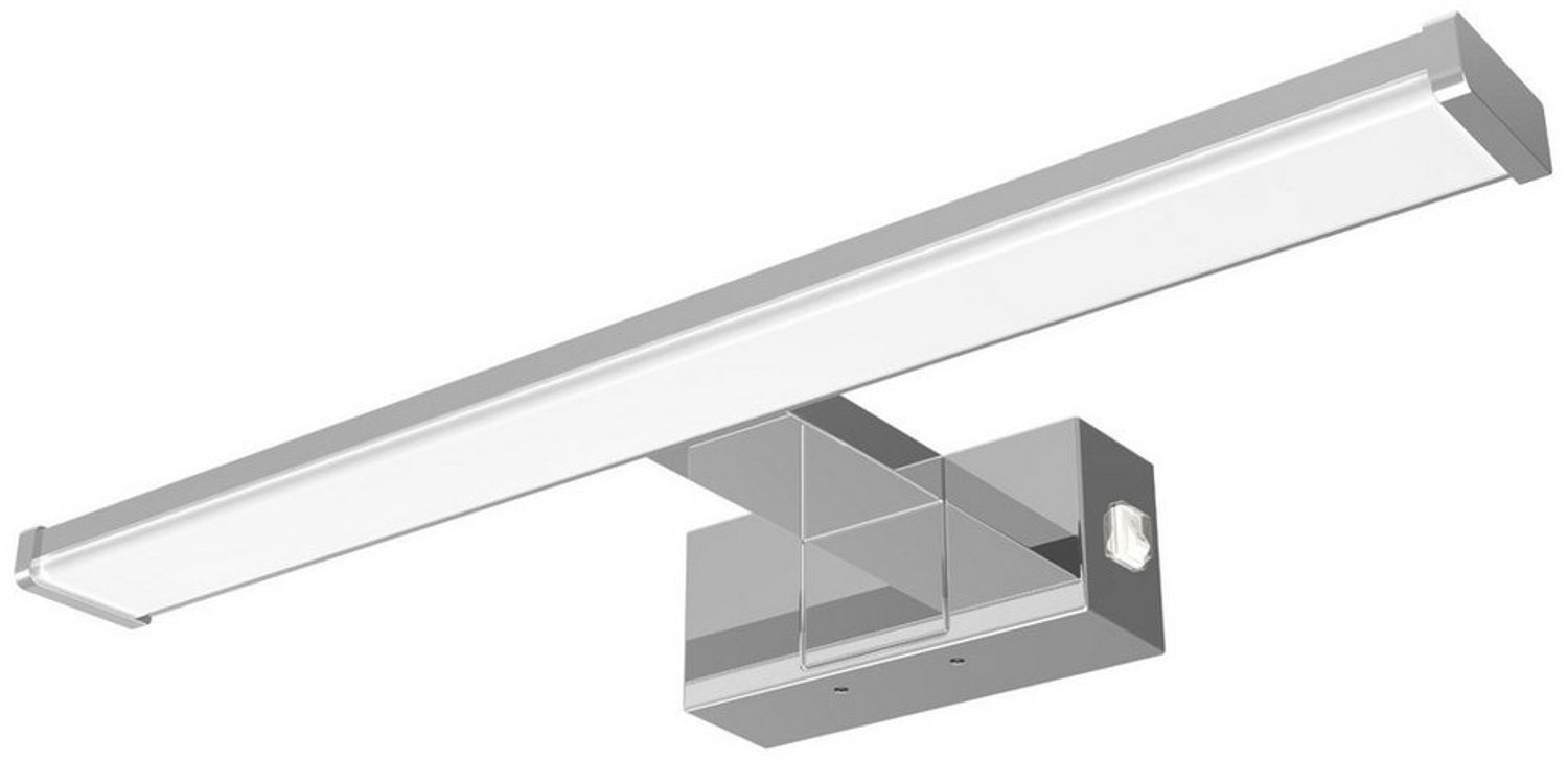 kalb LED Spiegelleuchte Spiegelleuchte chrom oder schwarz 500mm, mit integriertem Netzschalter, Chrom