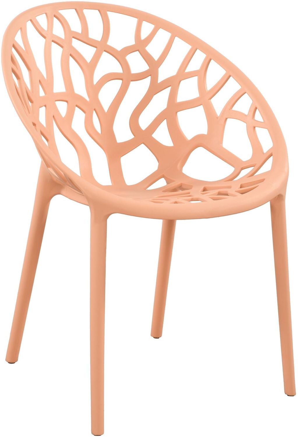 CLP Gartenstuhl Hope, Modernes Design, Wetterfest, Stapelbar, Mit Armlehnen,pfirsich