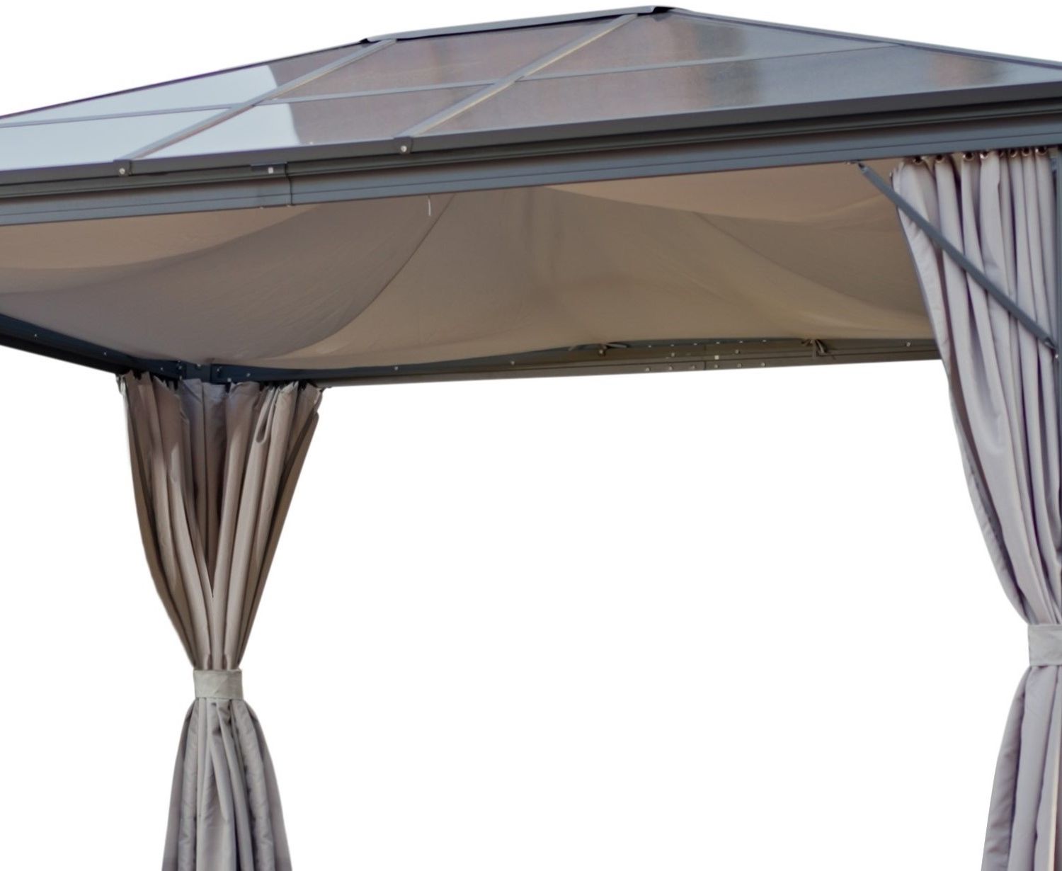 LECO Polyester-Sonnenschutzsegel, für PROFI-Pavillon, Polyester lichtgrau, 3,65x3 m