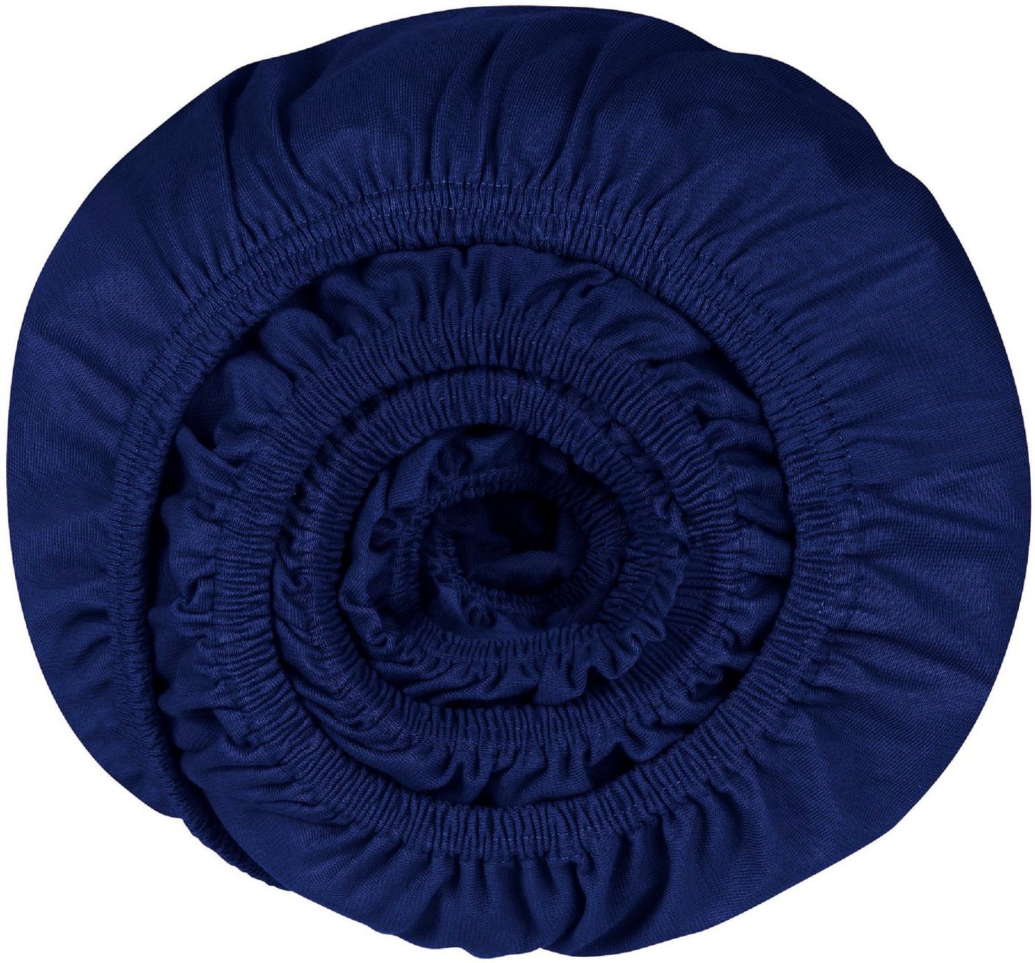 Schiesser 'Flexi' Spannbettlaken mit Gummizug, Jersey / Elasthan, Marineblau, 90x200 cm