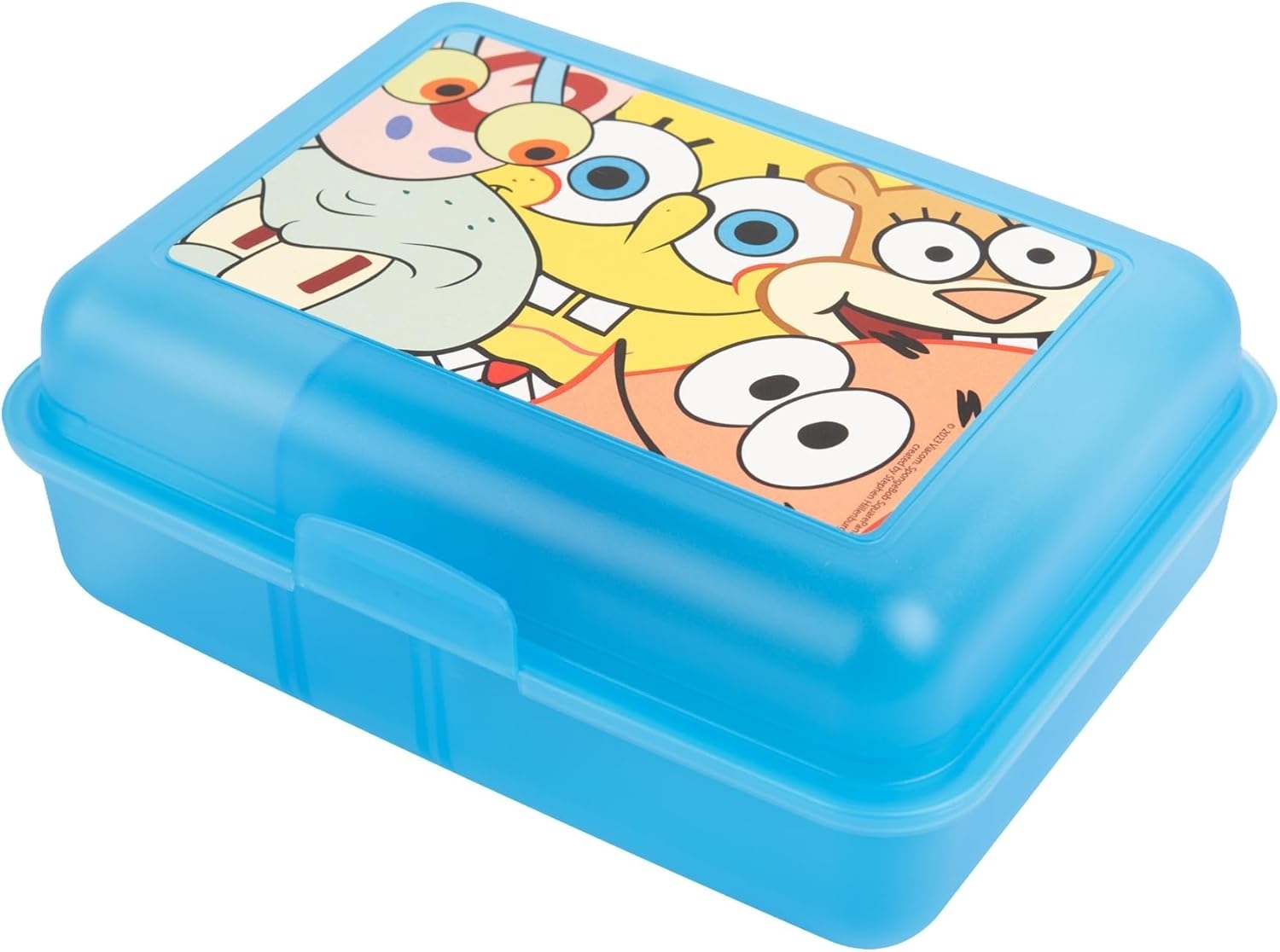 United Labels® Lunchbox mit Trennwand - Spongebob Schwammkopf -Allover, Kunststoff (PP)