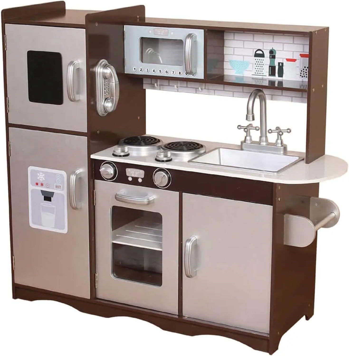 Spielküche, braun/silber