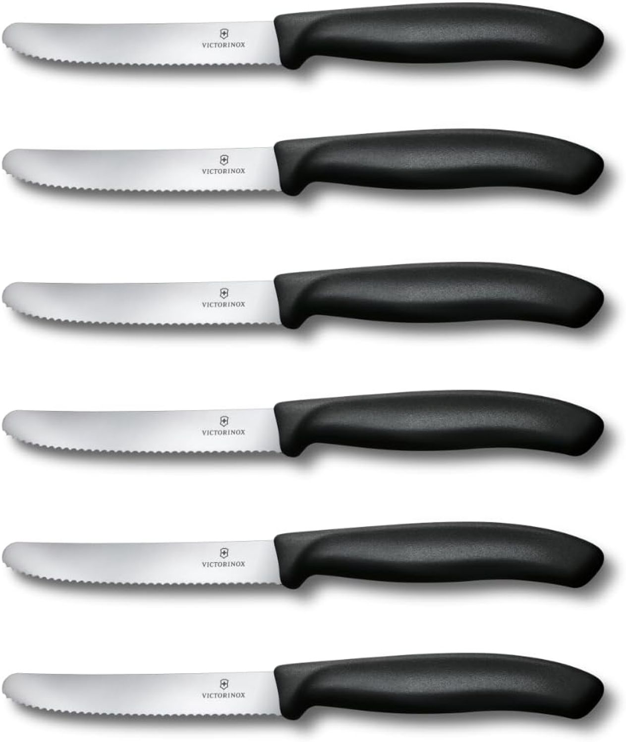 VICTORINOX Swiss Classic Tomaten- und Tafelmesser-Set 6teilig schwarz 109759