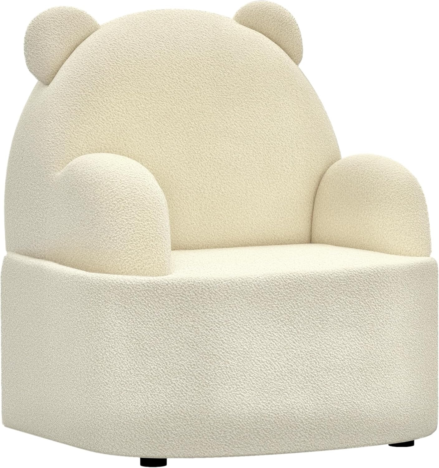 AIYAPLAY Kindersessel Kindersofa mit weicher Teddyfleece, Bärenform (Kindersessel, 1-St, Kinderstuhl), für Wohnzimmer, Schlafzimmer, Beige