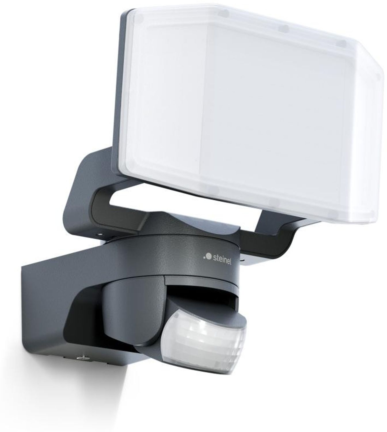 Steinel LED Strahler XLED Protect, LED Panel voll schwenkbar, anthrazit, Mit Bewegungsmelder
