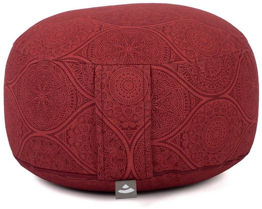 bodhi Meditationskissen Meditationskissen RONDO, 32 x 20 cm Mayuri, dunkelrot, Dinkel