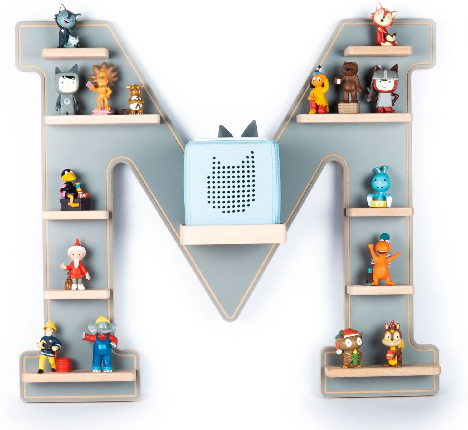 Boarti Tonie Regal Buchstabe „M“, grau