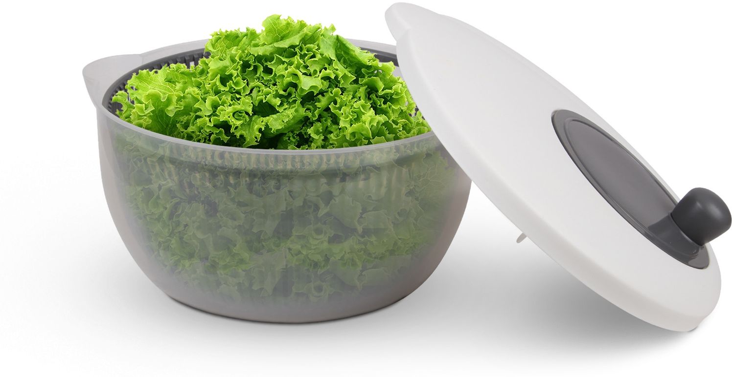 Salatschleuder 2,7 Liter Ø20cm / 4 Liter Ø25cm Grau 4 Liter