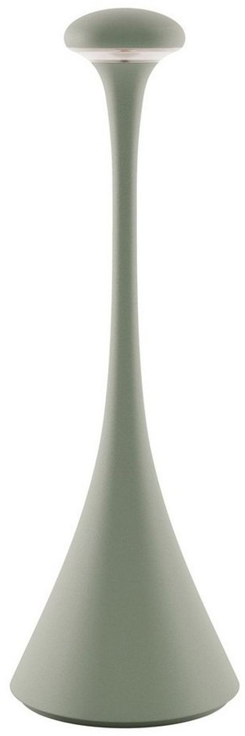 SIGOR LED Tischleuchte Akku-Tischleuchte NUDROP salbeigrün, Dimmbar, LED fest integriert, Warmweiß