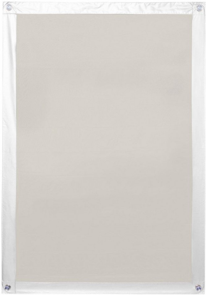 Dachfensterrollo Haftfix Hitzeschutz Verdunkelung, LICHTBLICK ORIGINAL, abdunkelnd, ohne Bohren, verspannt, Haftfix, mit Thermobeschichtung