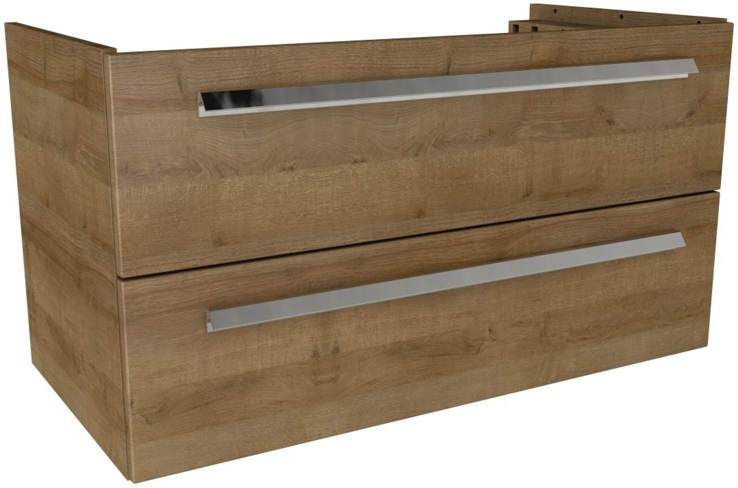 LANZET K1 Waschbeckenunterschrank 90 cm breit, Braun hell